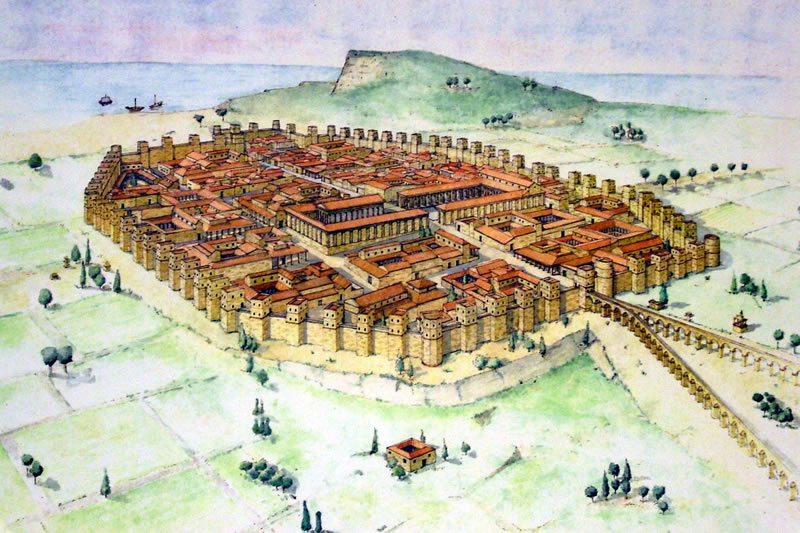 dibuix d'una ciutat romana